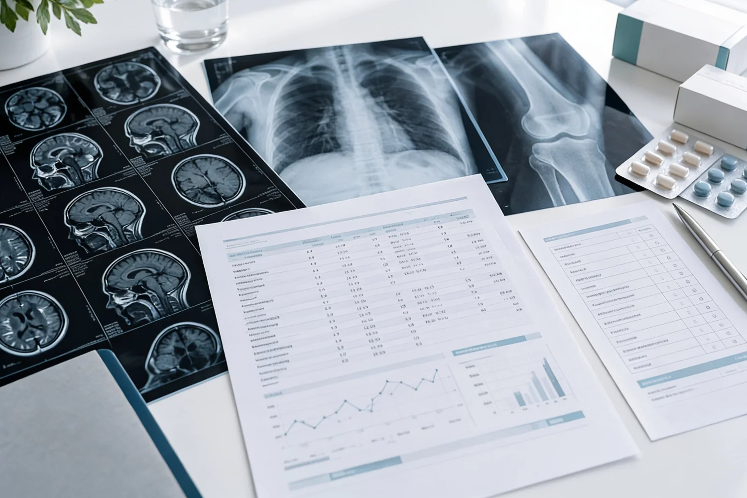 Diagnostic imaging and medical records for case assessment