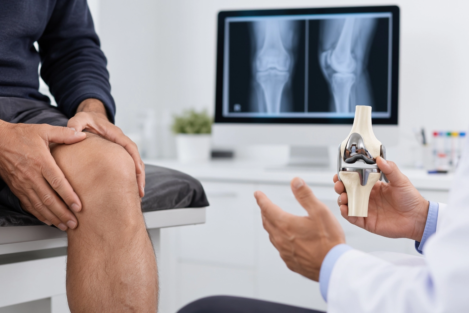 Knee imaging and clinical assessment for prosthesis evaluation